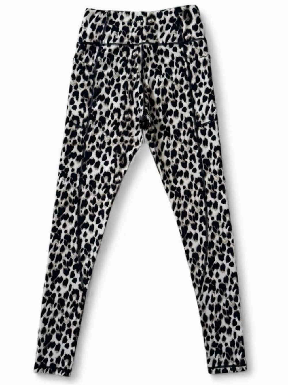 Victorias secret brown leopard pocket full length leggings
